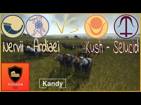 Total War : Rome II : Multiplayer Online Land Battle : Nervii - Ardiaei V Selucid - Kush - Colloseum