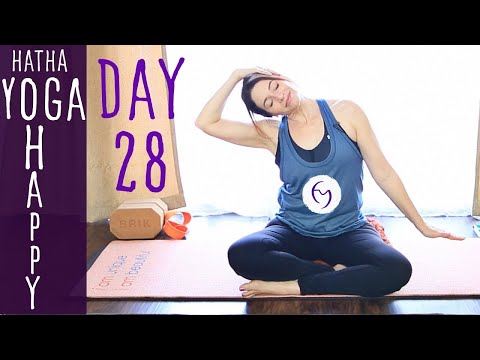 30 Minute Hatha Yoga Happiness: Revisit your dreams and goals! Day 28 | Fightmaster Yoga Videos thumbnail