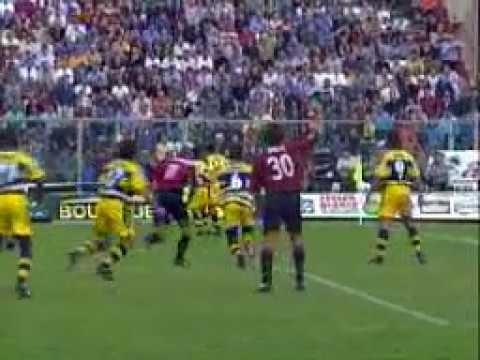 Reggina-Parma 2-2 Stagione 1999/2000, giornata n 7, Gol di Baronio a Buffon da calcio di punizione