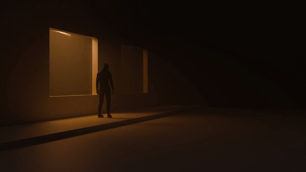 Minimalist Cinematic Architectural Scene 3D Model