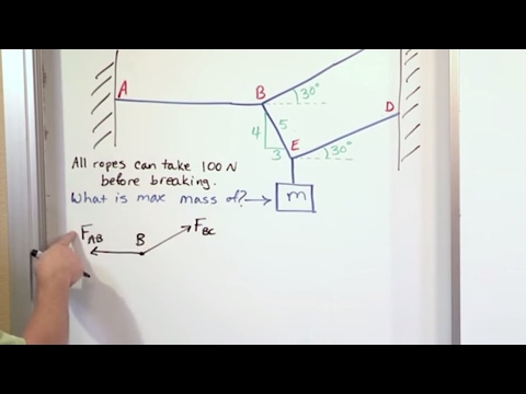 Lesson 16 - 2D Particle Equilibrium, Part 6 (Engineering Mechanics)