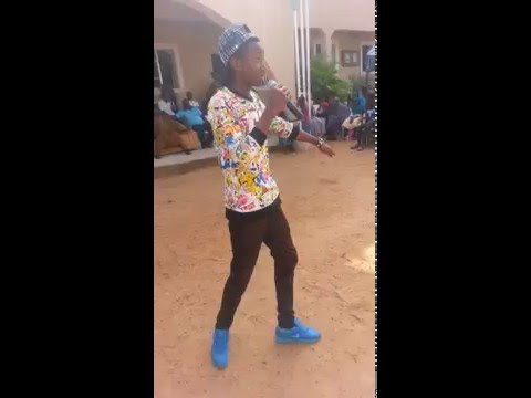 Young teezy freestyle rap performance in his school