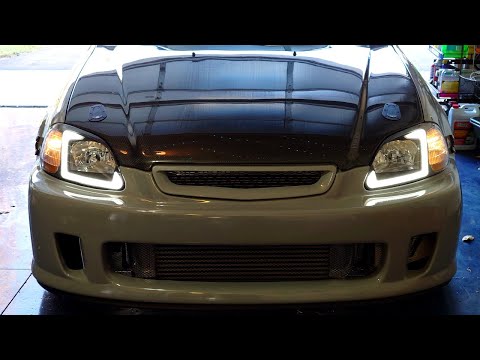 Turbo Civic From The Future! DRL Headlight Install + My New Daily Arrived!