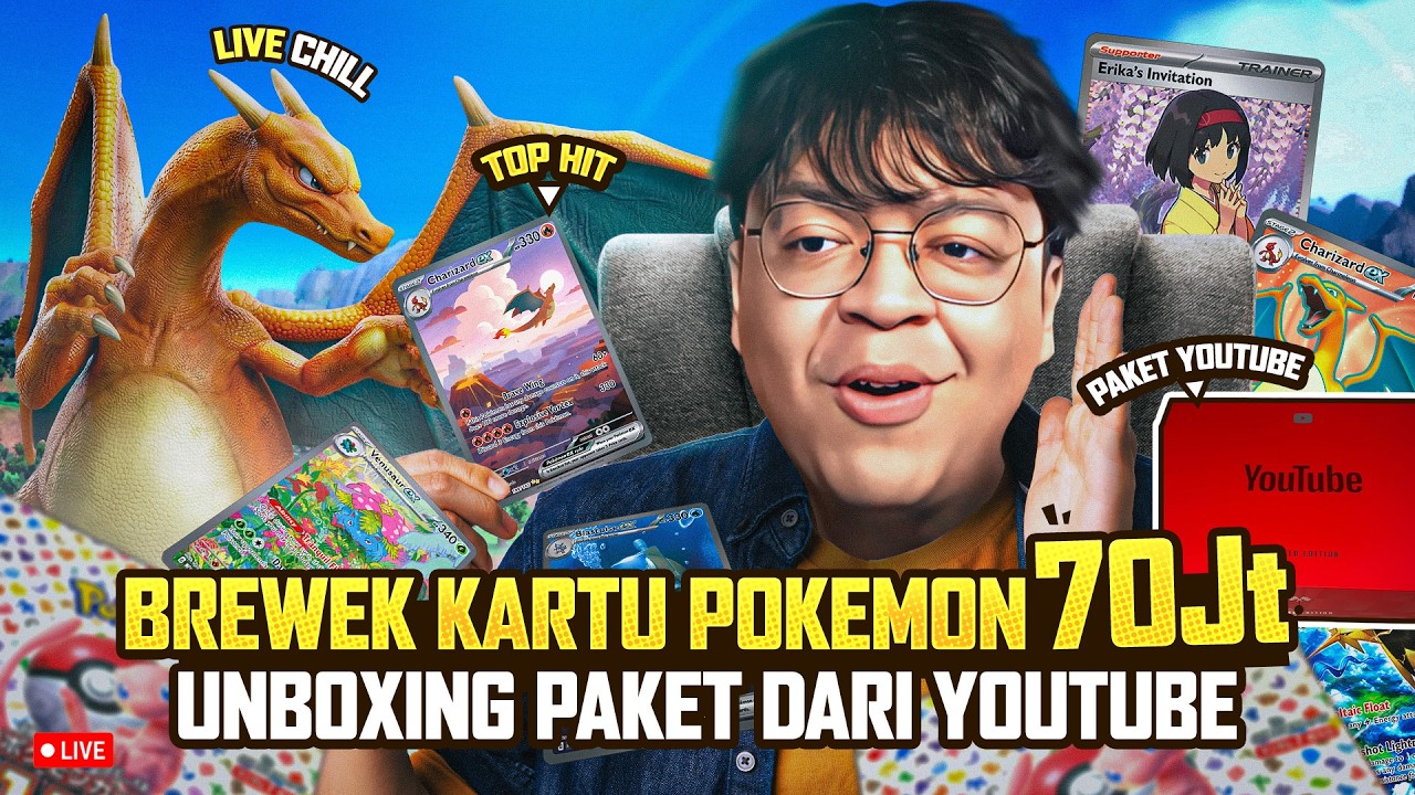 KITA BREWEK KARTU POKEMON SAMA UNBOXING PAKET DR YOUTUBE