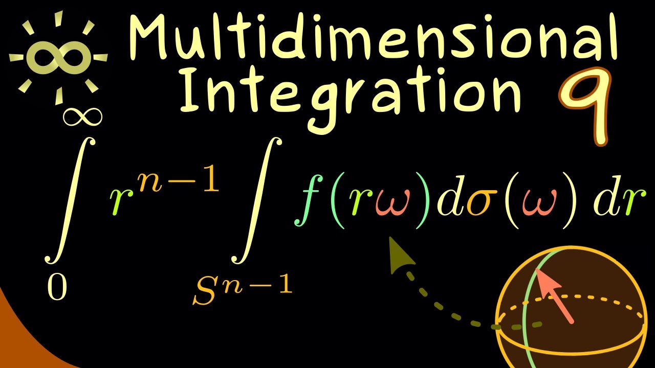 Multidimensional Integration 9 | Integration with Polar Coordinates [dark version]