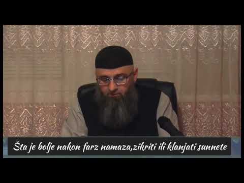 Šta je bolje nakon farz namaza,zikriti ili klanjati sunnete-Dr.Safet Kuduzović