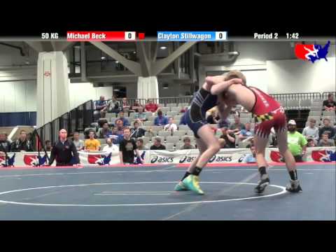Michael Beck vs. Clayton Stillwagon at 2013 Junior Nationals - FILA - GR