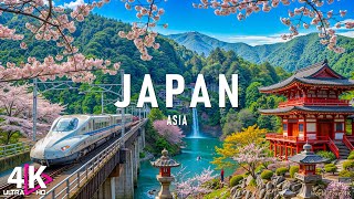 FLYING OVER JAPAN (4K UHD) - Amazing Beautiful Nature Scenery with Relaxing Music| 4K VIDEO ULTRA HD
