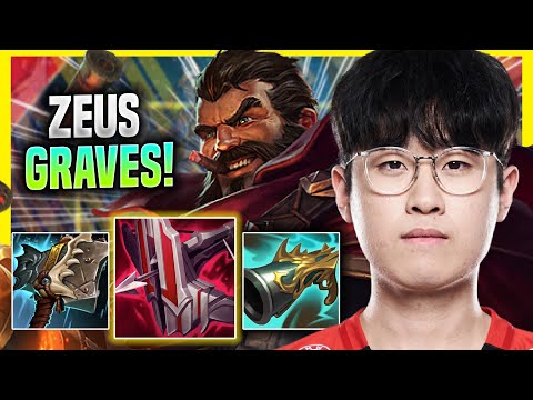 ZEUS IS SO GOOD WITH GRAVES! - T1 Zeus Plays Graves TOP vs Gwen! | Season 2022
