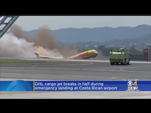 DHL Cargo Jet Breaks In Half During Emergency Landing At Costa Rican Airport