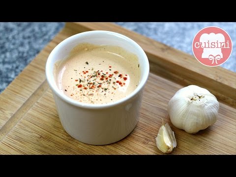 Garlic sauce | Sauce | Make your own garlic dip - Recipe goes well with burgers, pizza - Cuisine