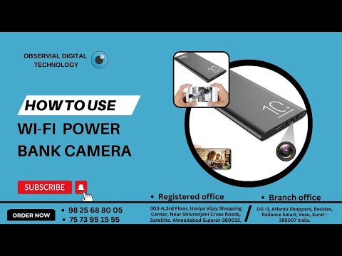 Black 1080 4k wifi power bank hidden spy camera full hd, for...