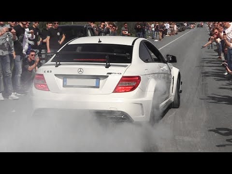 Cars & Coffee Italy 2017 - Cars & Supercars Accelerations, Burnouts & Sounds!