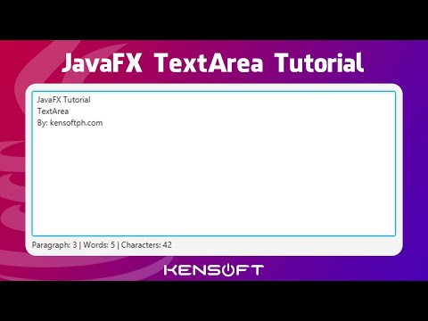 JavaFX TextArea Tutorial For Beginners