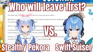 Subaru Puts Suisei in Second Place On "Who Will Leave First" Behind Pekora