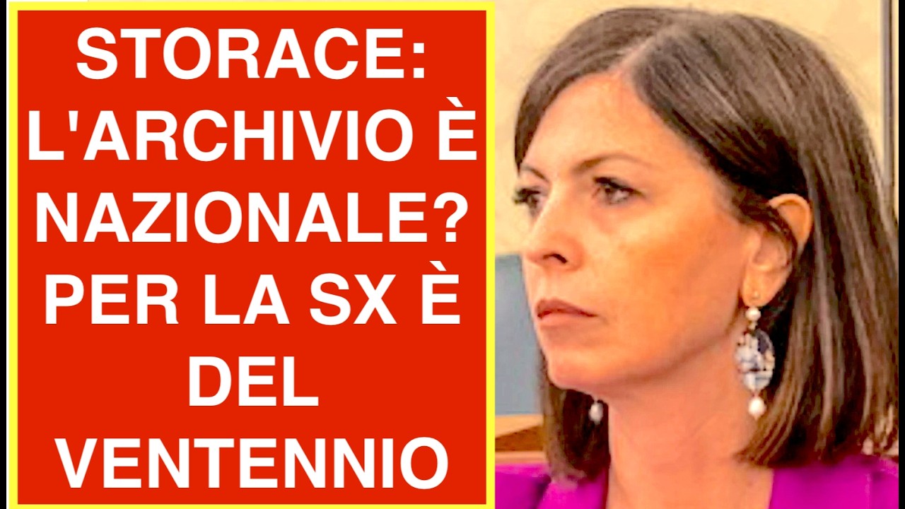 STORACE: L'ARCHIVIO È NAZIONALE? PER LA SX È DEL VENTENNIO