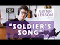 Soldier's Song Sean Rowe  Guitar Lesson Tutorial