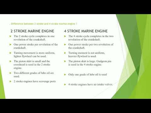 Difference Between 2 Stroke and 4 Stroke Marine Engine.