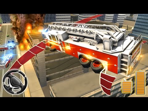 Fire Truck Flying Car - City Rescue Trucks Parking Simulator | Android Gameplay