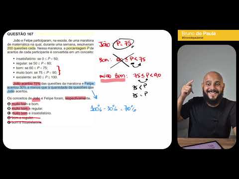 Questão 167 - Caderno Amarelo | MATEMÁTICA ENEM 2024