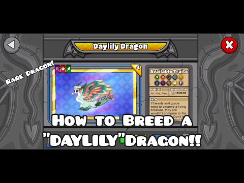 How I bred a Daylily Dragon in Dragonvale!!/Leveled up to Max level