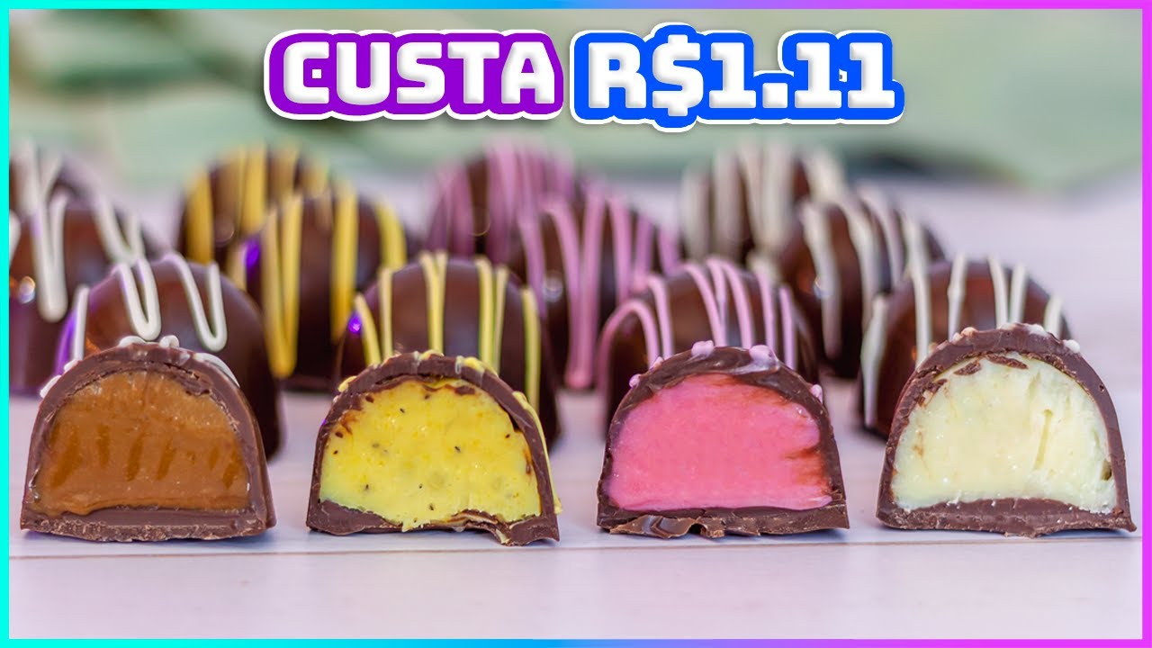 🤑 VENDA MUITO ESSAS TRUFAS PERFEITAS 🍫 4 SABORES COM APENAS 1 RECHEIO BASE! FÁCIL E LUCRATIVO
