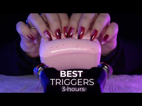 ASMR Best Triggers For Sleep Collection (No Talking) 3 Hours of Tapping & Scratching