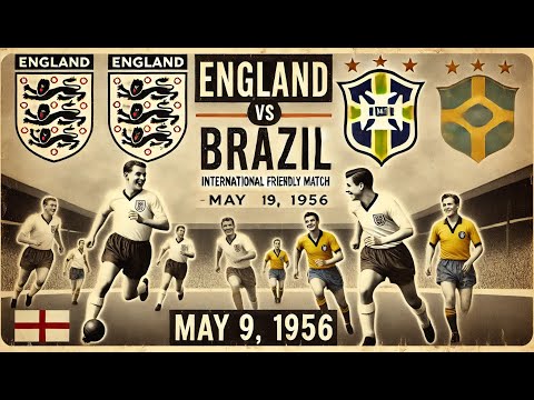 England vs. Brazil | Full Match 1st Half | Friendly | May 9, 1956