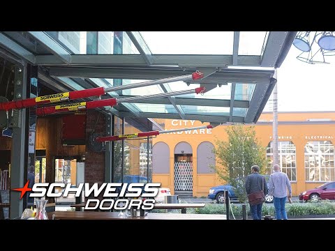 Sam's Tavern with Custom Designer Hydraulic Doors by Schweiss Doors