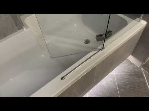 Aquadart Venturi 6 Chrome Hinged Bath Screen - Right Hand (19181)