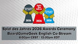 2026 Spiel des Jahres Ceremony Live Stream (English)