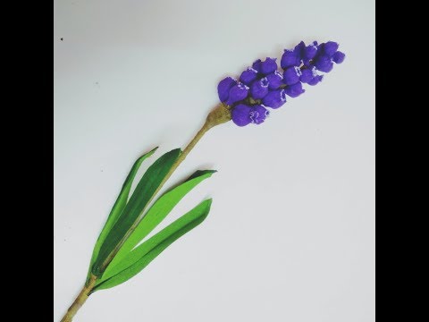 How to make easy hyacinth flower by crepe paper..