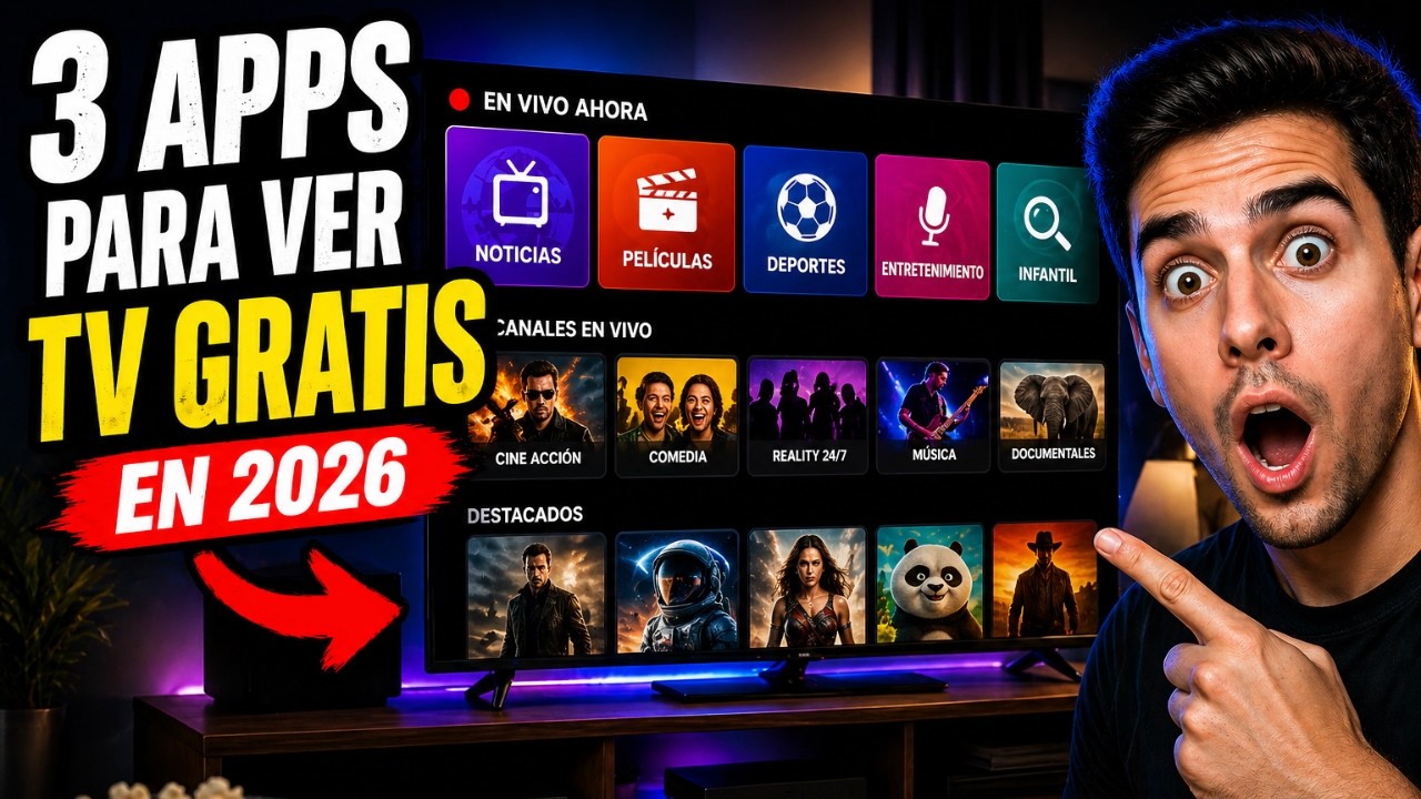 🚨 3 Apps para Ver TV Gratis en 2026 (Sí Funcionan)