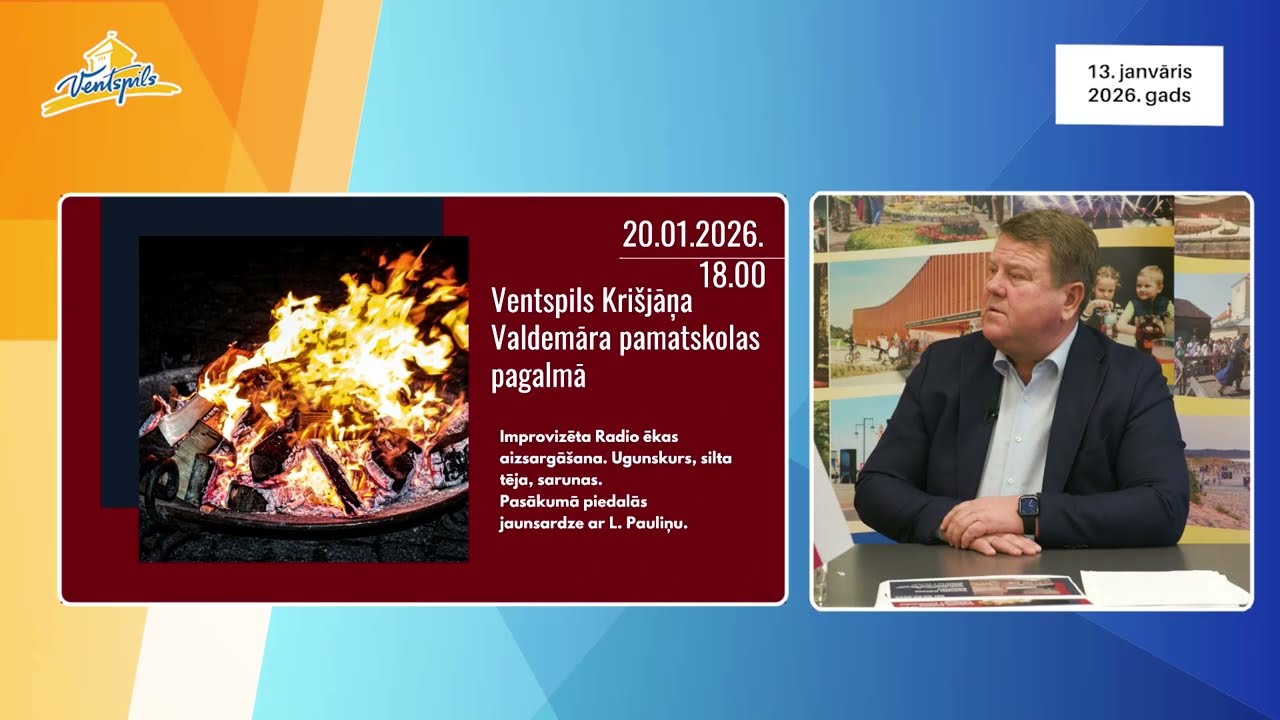VIDEO: A. Gūtmanis par Barikāžu aizstāvju dienai veltītajiem pasākumiem Ventspilī – 13.01.2026.
