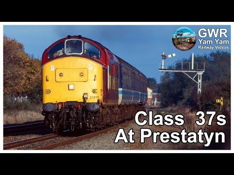 Trains in the 1990s Class 37s at Prestatyn # HD Remaster