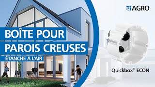 Quickbox ECON
Boîte pour paroi creuse hermétique pour installations électriques étanches à l'air.