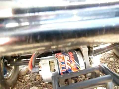 traxxas rustler with a titan 775 and vxl runing 6 cell nimh. part 2