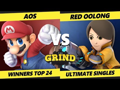 Smash Ultimate Tournament - AoS (Mario) Vs. Red Oolong (Mii Gunner) The Grind 89 Winners Top 24