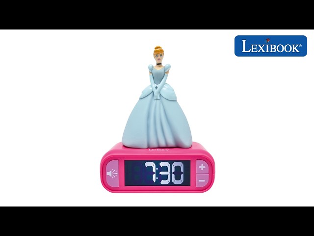 Vídeo relacionado con LEXIBOOK, Mattel Barbie, Luz de Noche Reloj Despertador, Sonidos y melodías, Pantalla LCD retroiluminada, Luminoso, Snooze, Rosa, RL800BB
