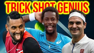 Top 10 Tennis Trickshot Geniuses of All Time | Kyrgios, Federer, Monfils & More! MQDEFAULT Thumbnail