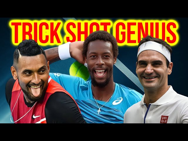 Top 10 Tennis Trickshot Geniuses of All Time | Kyrgios, Federer, Monfils & More! SDDEFAULT Thumbnail