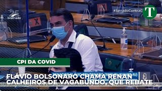 Flávio Bolsonaro chama Renan Calheiros de vagabundo e CPI é suspensa
