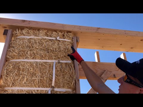 COMPLETION Of Box Beam Assembly! | Couple Builds STRAW BALE Home In The Desert