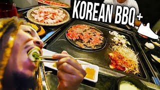 HOW TO EAT KOREAN BBQ !!! AMERICAN TRIES KOREAN BBQ FOR FIRST TIME ! + LIMITED SNEAKER FOR RETAIL !