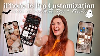 Organizing & Customizing my iPhone 16 Pro | Aesthetic Control Center - iOS 18 update tips and tricks