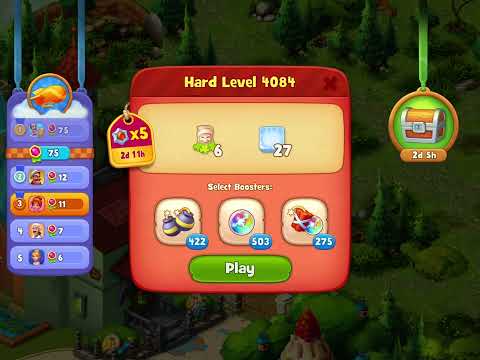 Gardenscapes Level 4084 With No Boosters - Hard Level