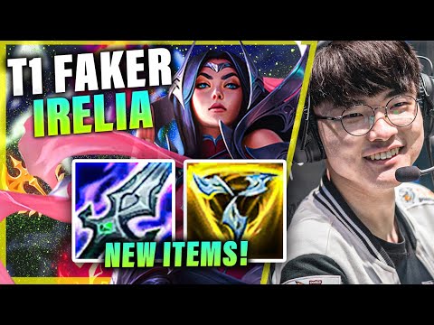T1 FAKER PLAYING IRELIA W/ NEW ITEMS VS EKKO | S11 T1 PLAYERS STREAM HIGHLIGHTS