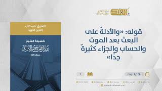 التعليق على كتاب الدين الحق - قوله: "والأدلة على البعث بعد الموت والحساب والجزاء كثيرة جدا"(06) image