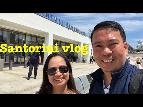Vlog de Santorini. Passeio a pé por Santorini na Grécia. Fira Santorini