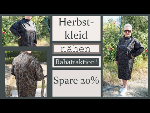 Herbstkleid mit Stehkragen nähen lernen - Rabattaktion! Annas Nähschule